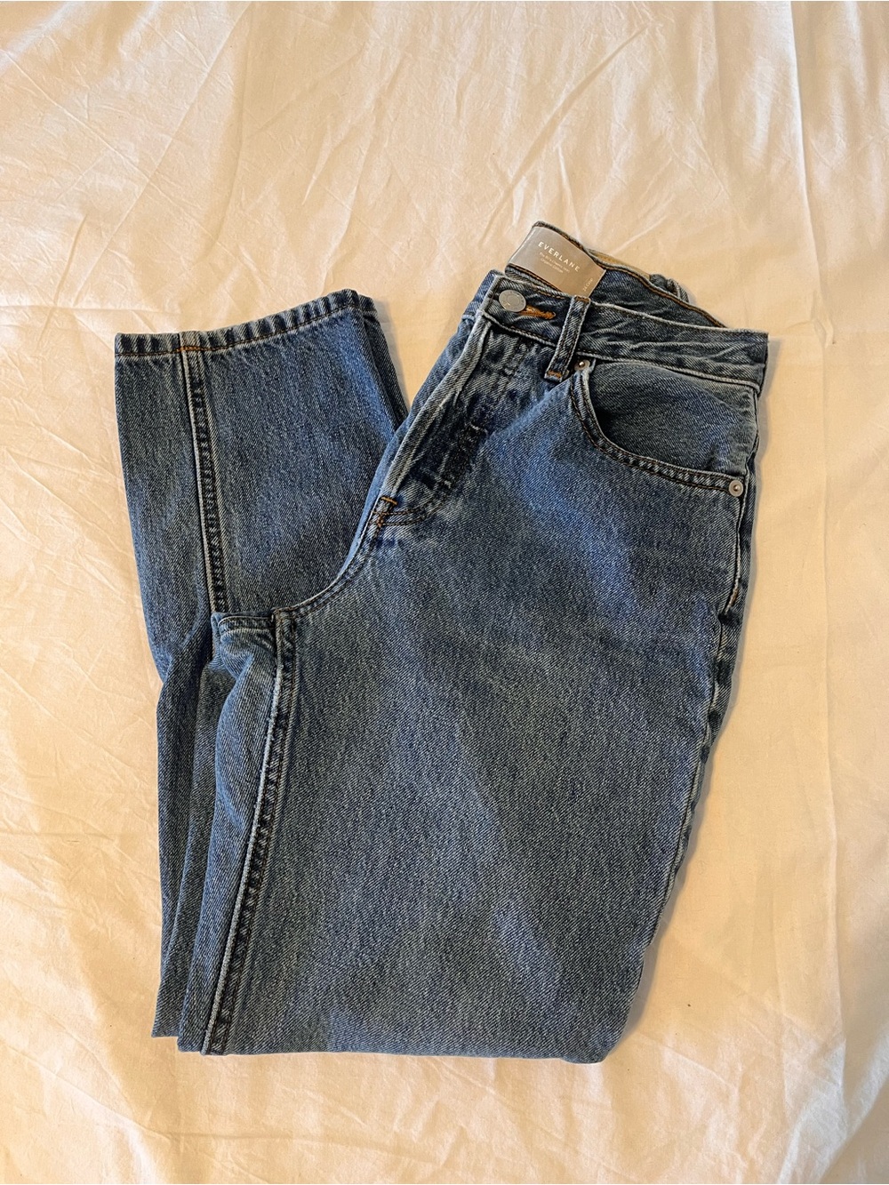 Everlane Women's Cropped Classic Blue Jeans